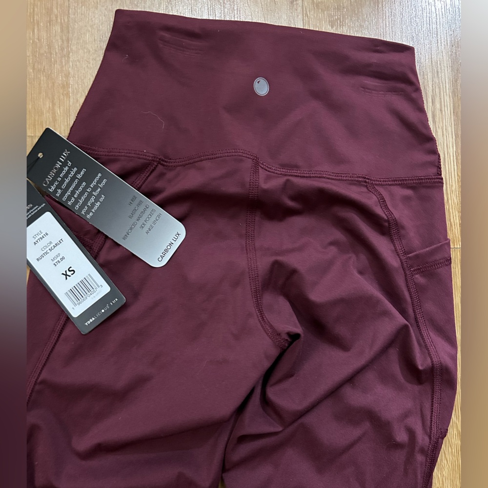 Yogalicious Maroon Lux Performance Leggings